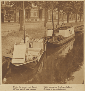 871545 Gezicht op de Leidsche Rijn te Utrecht, met enkele woonboten bij de Leidseweg.